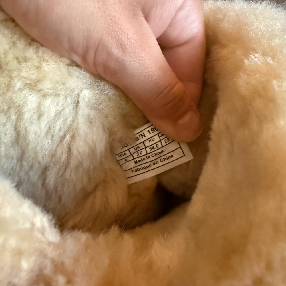 UGG Tan Suede Boots with Fur Trim - Picture 5 of 6